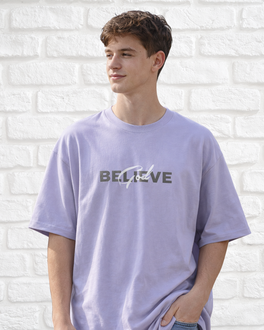 BELIEVE Graphic Oversized T-Shirt